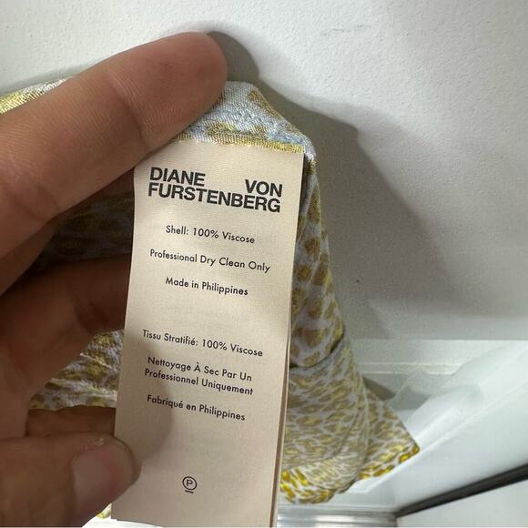 Diane Von Furstenberg Emilia leopard animal print wrap dress size small - Picture 7 of 10